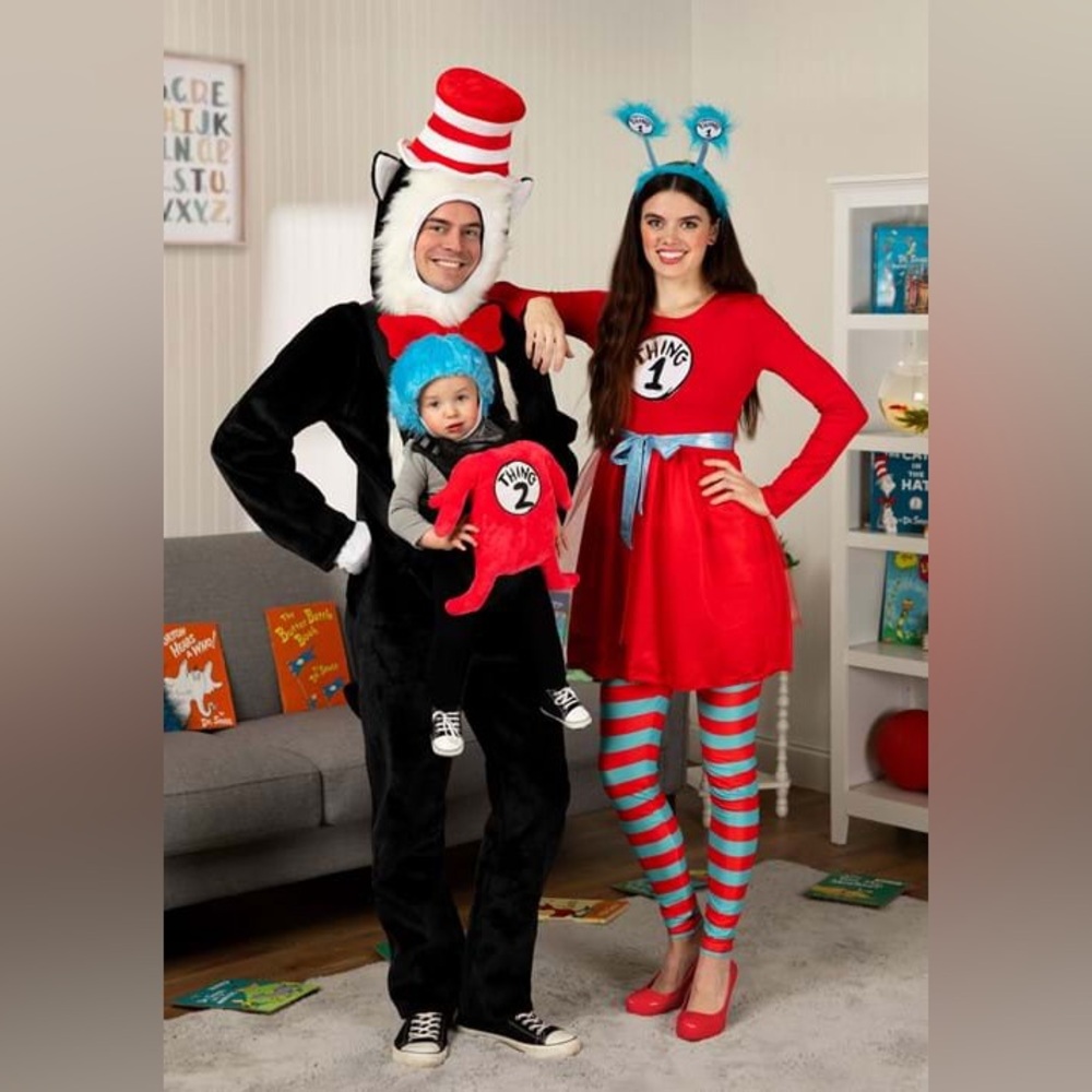 New Dr. Seuss Thing 1 & 2 Baby Carrier Costume Cover